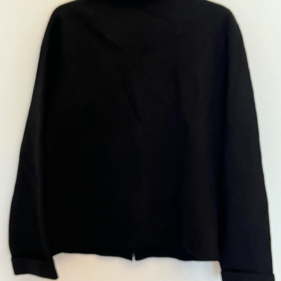 Anthropologie Moth Textured Wool Black Womens Jacket, Size:L - Picture 3 of 7